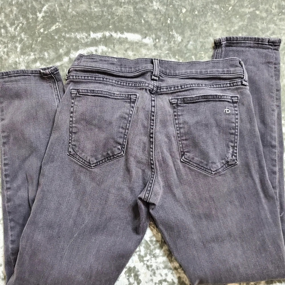 Rag & Bone Black Distressed Boyfriend Jeans - Picture 9 of 9